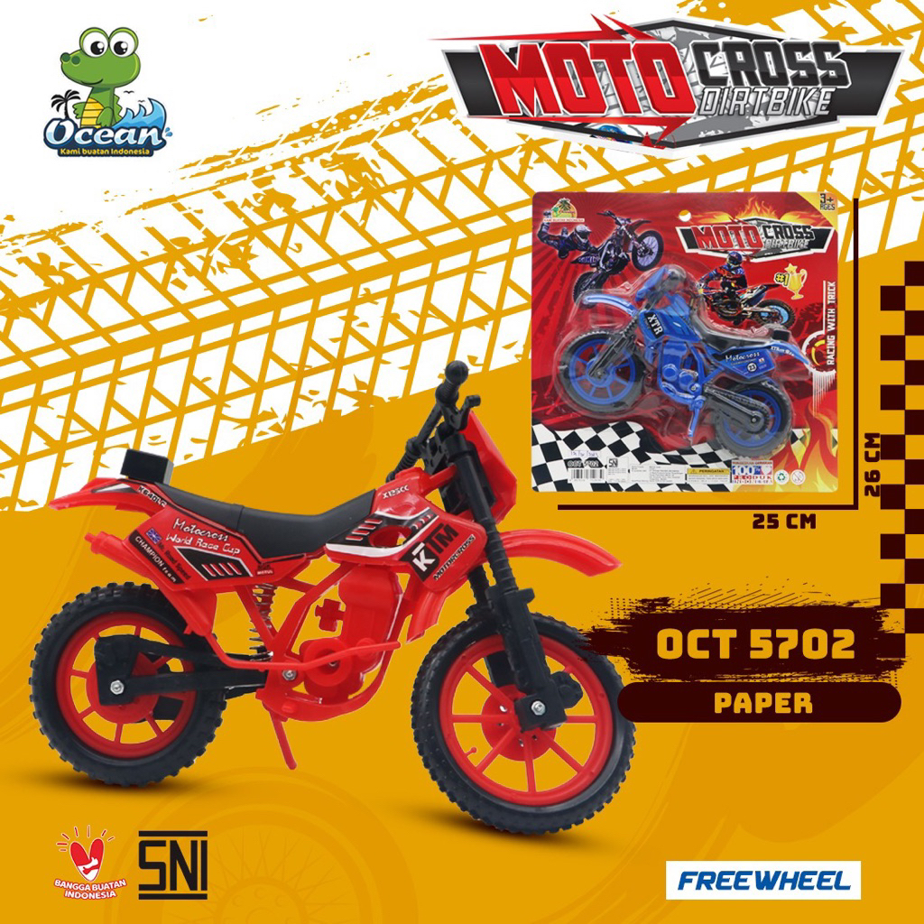 Mainan Anak Moto Cross Sepedah Motor Balap Toys Kendaraan Mainan Hiasan Kue UlangTahun Cake