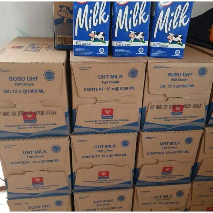 

Diamond susu UHT 1 liter 1dus isi 12 Kotak