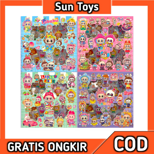 

Sticker Labubu isi 100 Pcs/Box Sticker Karakter Waterproof Anti Air Stiker Kartun Dekorasi