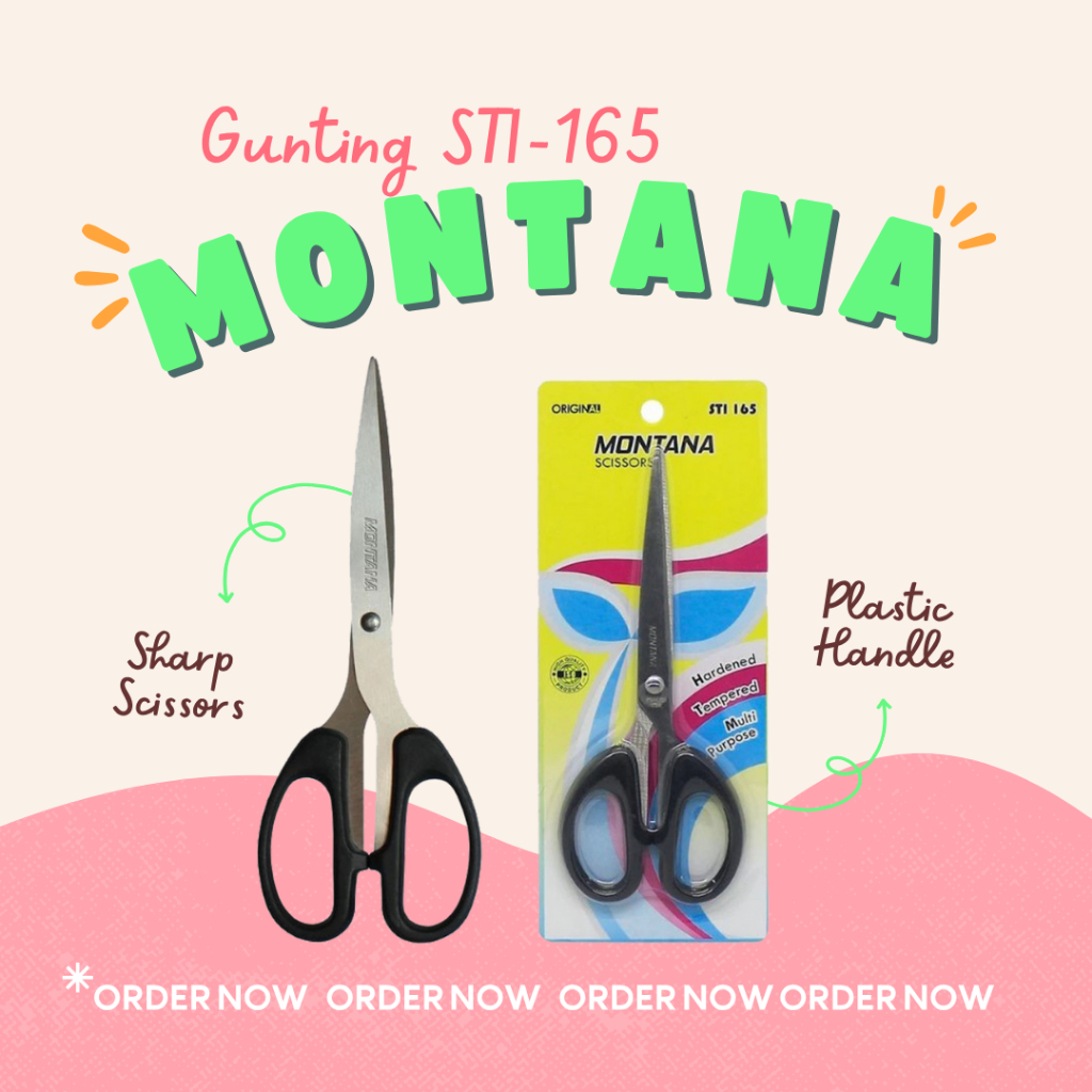 

Gunting Kertas Tanggung Montana / Gunting Stainless / Gunting Serbaguna STI-165 Montana