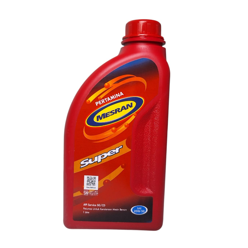 Oli Mesran Super 1 Liter 0,8L original pertamina 20w-50 oil termurah paling laris