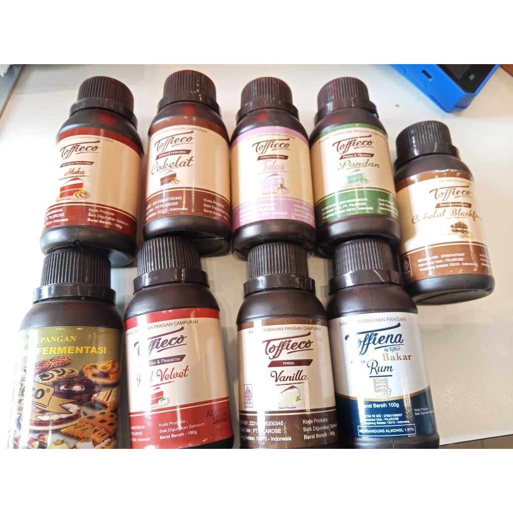 

TOFFIECO PASTA PERISA PEWARNA MAKANAN 100 GRAM PANDAN RED VELVET MOKA COKELAT TALAS BLACK FOREST EXP PANJANG