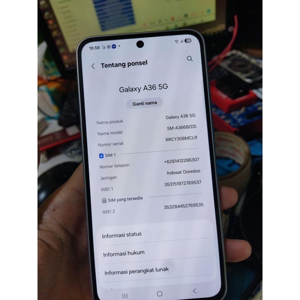 LCD SAMSUNG A36 ORI COPOTAN SIAP NAIK MESIN