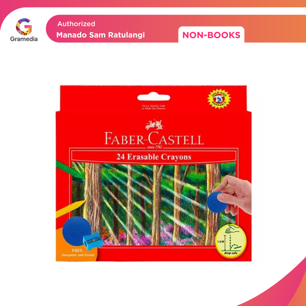

Gramedia Manado-Faber Castell 24 Erasable Crayons