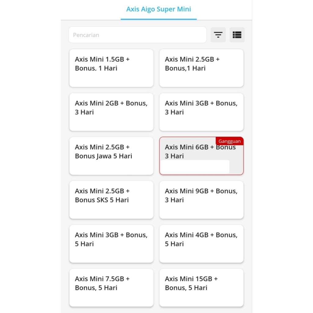 Kuota Axis Aigo Super Mini