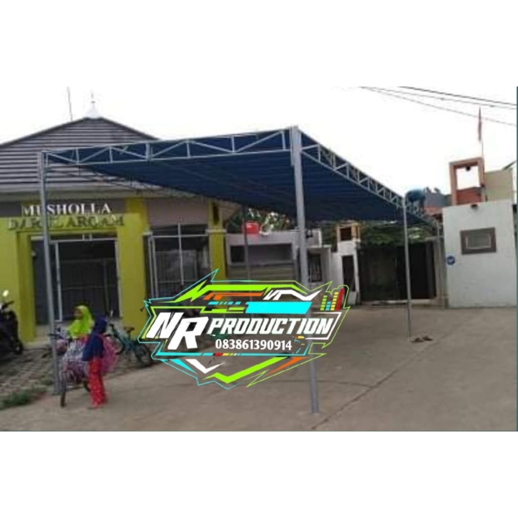 TENDA WARGA 4 X 6 + TERPAL / TENDA INDOR OUTDOR / TENDA PESTA / TENDA MUSHOLLA