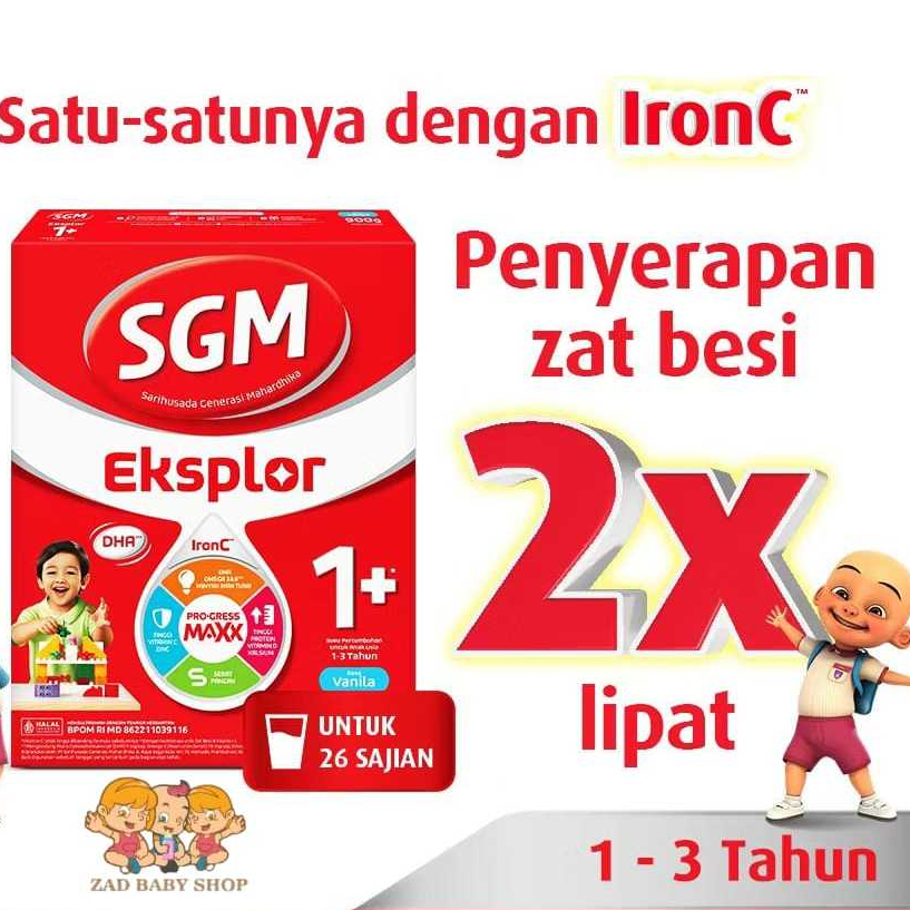 

SGM Eksplor 1+ dengan IronC Susu Pertumbuhan Rasa Vanilla 400gr,600g,900gr