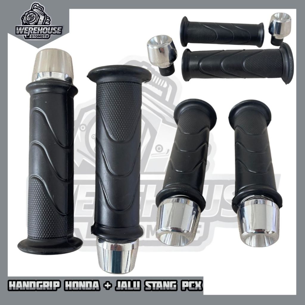PAKET HANDGRIP HONDA + JALU STANG PCX UNIVERSAL BEAT 2014-2019 SCOOPY VARIO 125 OLD
