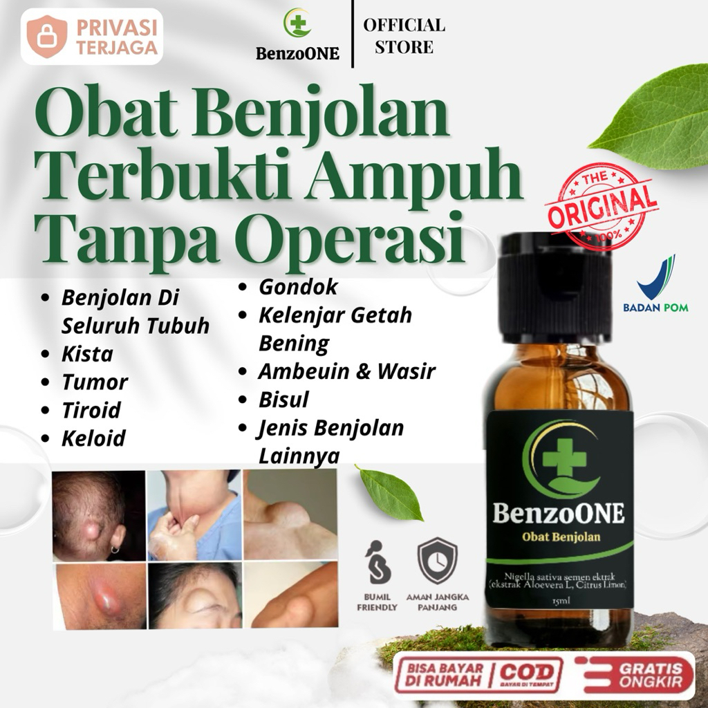 BenzoOne - Obat Benjolan Obat Ambeuin Obat Wasir Obat Benjolan di Leher Punggung Tangan Obat Kista O