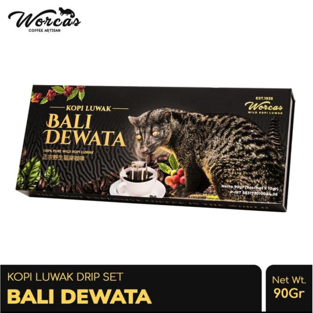 

Worcas kopi luwak liar Bali Dewata 90gr