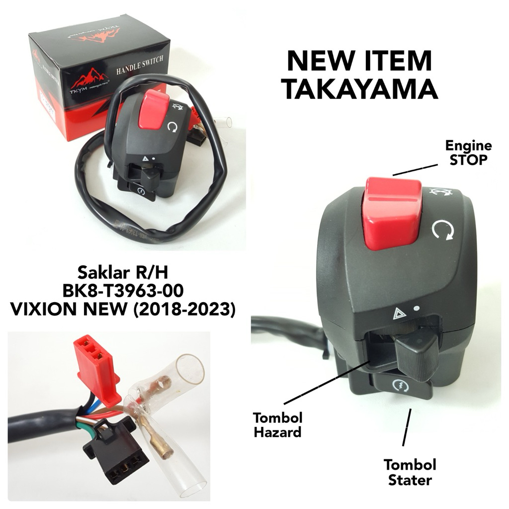 Takayama SAKLAR KANAN tipe motor VIXION NEW 2018