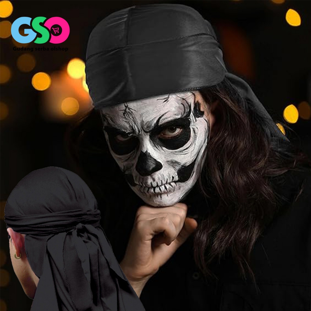 [GSO]Durag Ekor Panjang Bandana Hip Hop Durag Ikat Kepala Breathable Topi Durag Untuk Berkendara