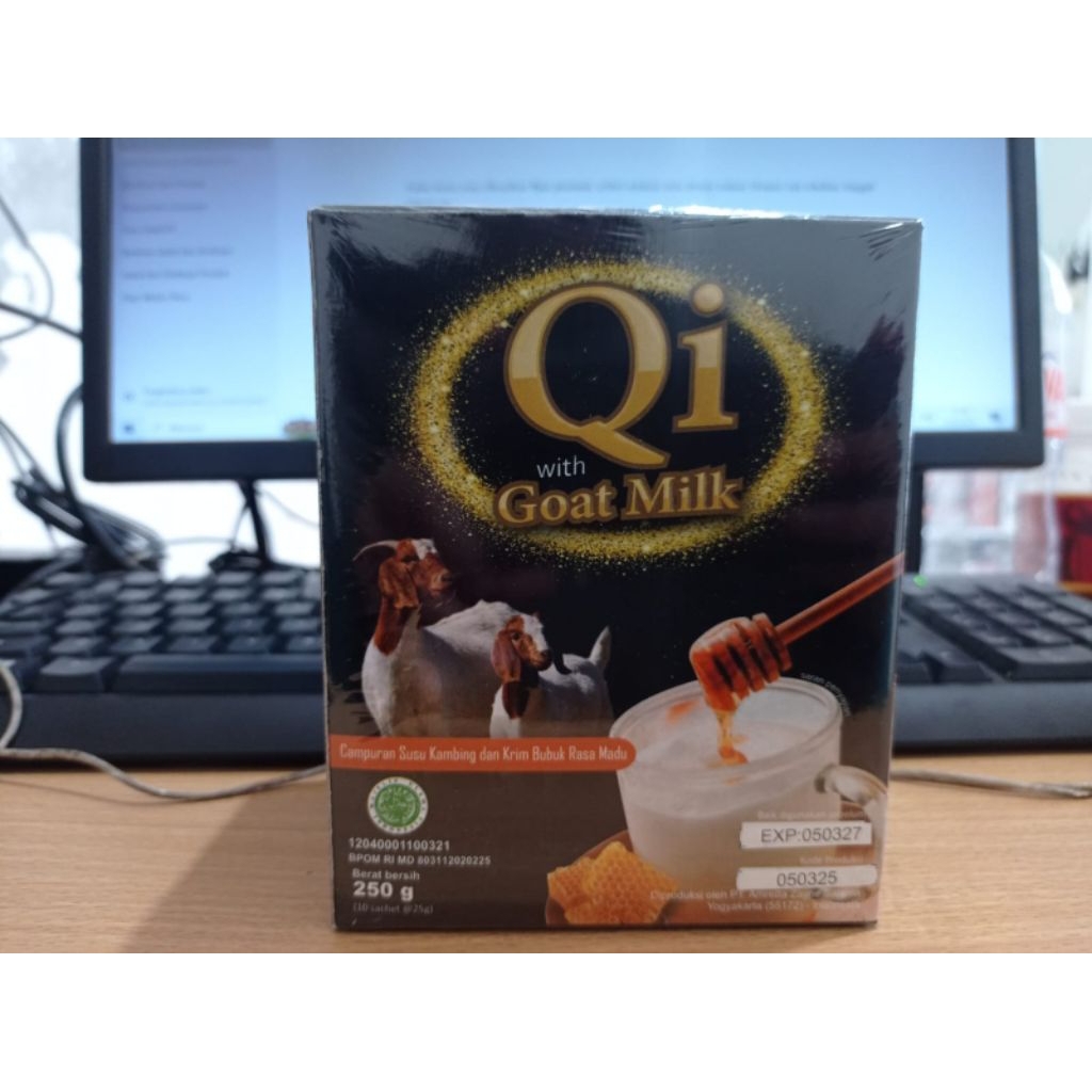 Qi Goat Milk Susu Kambing Etawa Plus Madu | Tambah Nafsu Makan & Energi | 10 Sachet