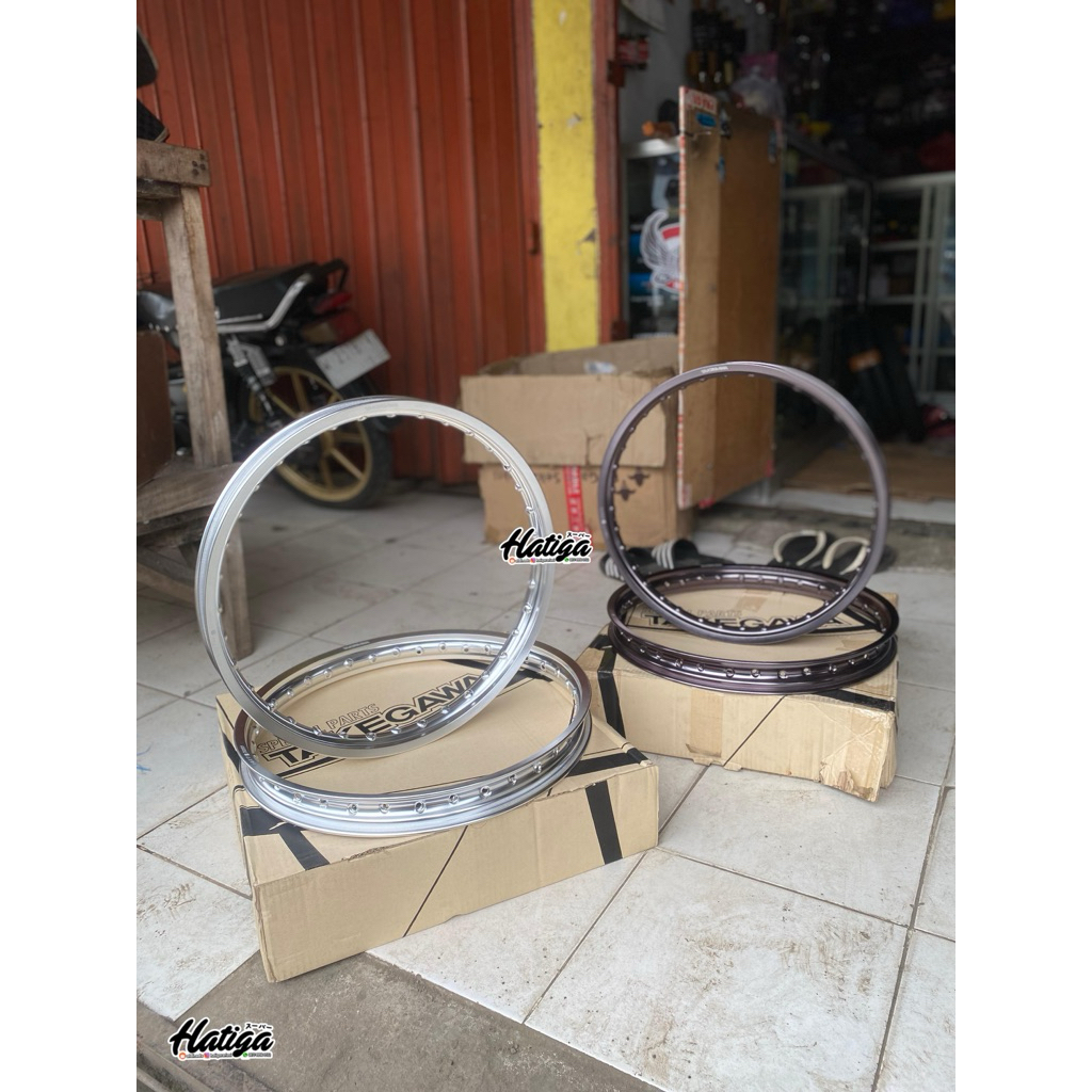 ALLOY TAKEGAWA VELG KLOWONGAN TAKEGAWA RING 17 SILVER & GREY UK 140-140 ORIGINAL TAKEGAWA   opsi gre