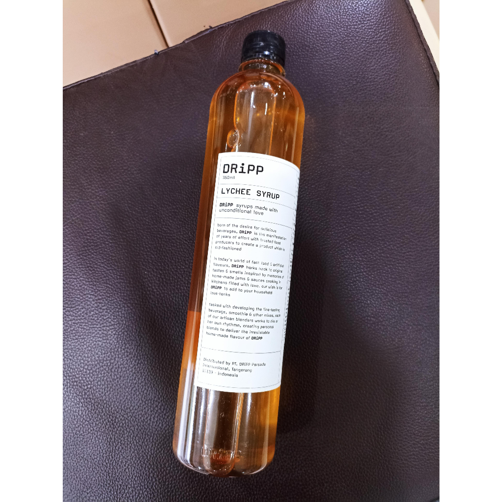 

DRIPP RASA LECI MINUMAN SIRUP PREMIUM/SYRUP LYCHEE/SIRUP RASA LYCHEE/760 ML/VARIAN LYCHEE PREMIUM/HALAL/BPOM