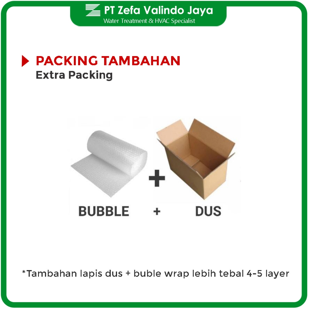 

Packing Extra Tambahan Dus + Buble Wrap