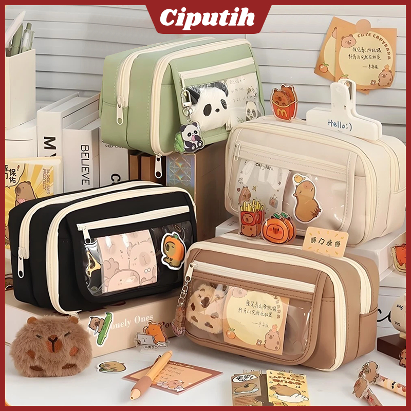 

Kotak Pensil Pencil-case Alat tulis kotak pensil aesthetic Tas PenaTempat Pencil Tas Pensil kapasitas besar