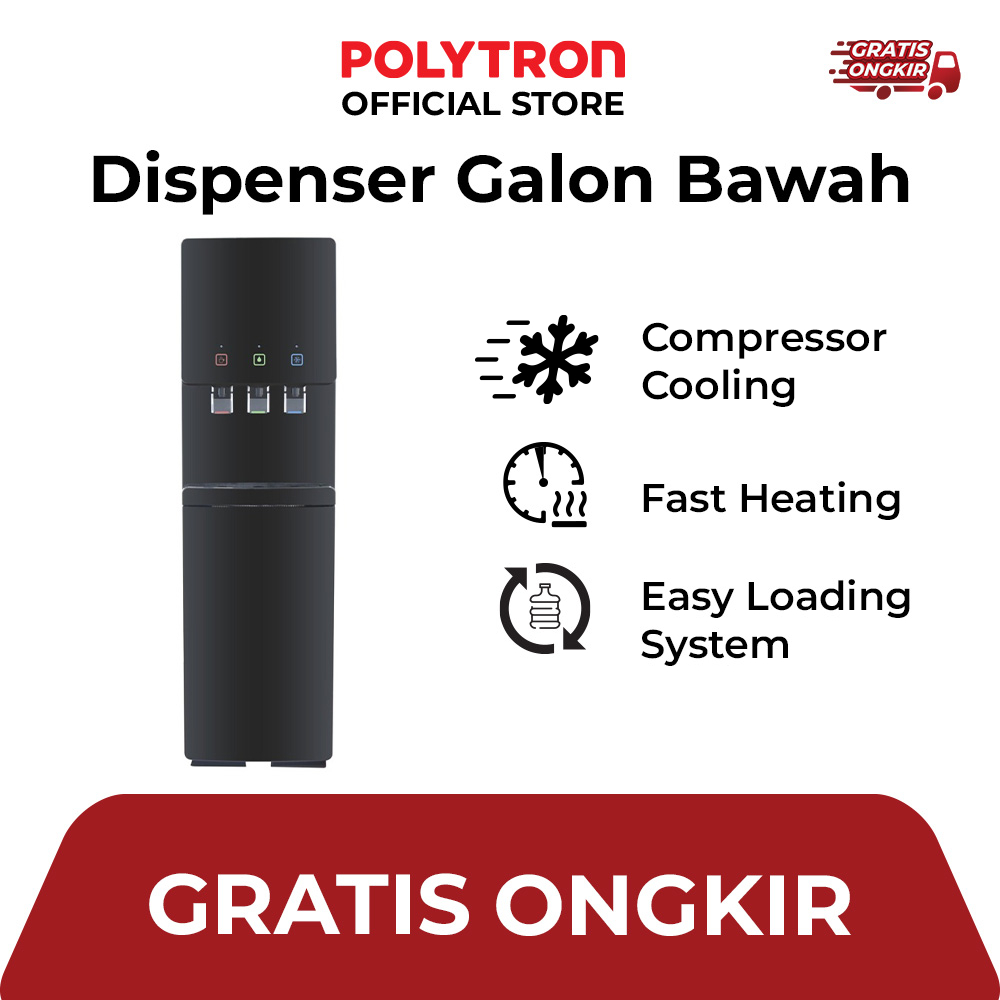 POLYTRON Dispenser Galon Bawah Hydra PWC 776 - Hitam