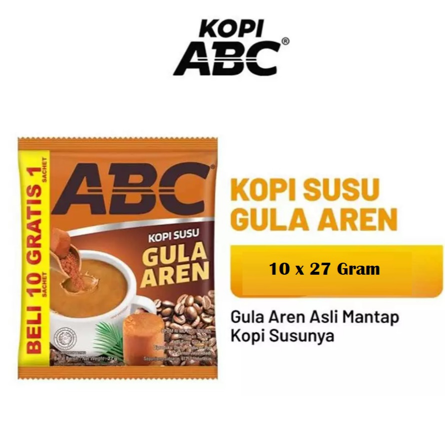 

ABC Kopi Susu Gula Aren renceng 10 x 27 Gram
