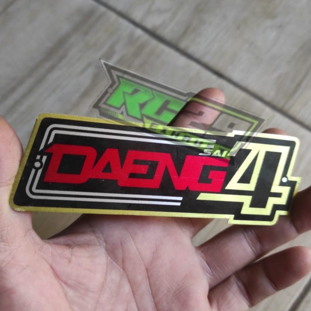 Emblem Knalpot Racing Merk DAENG 4