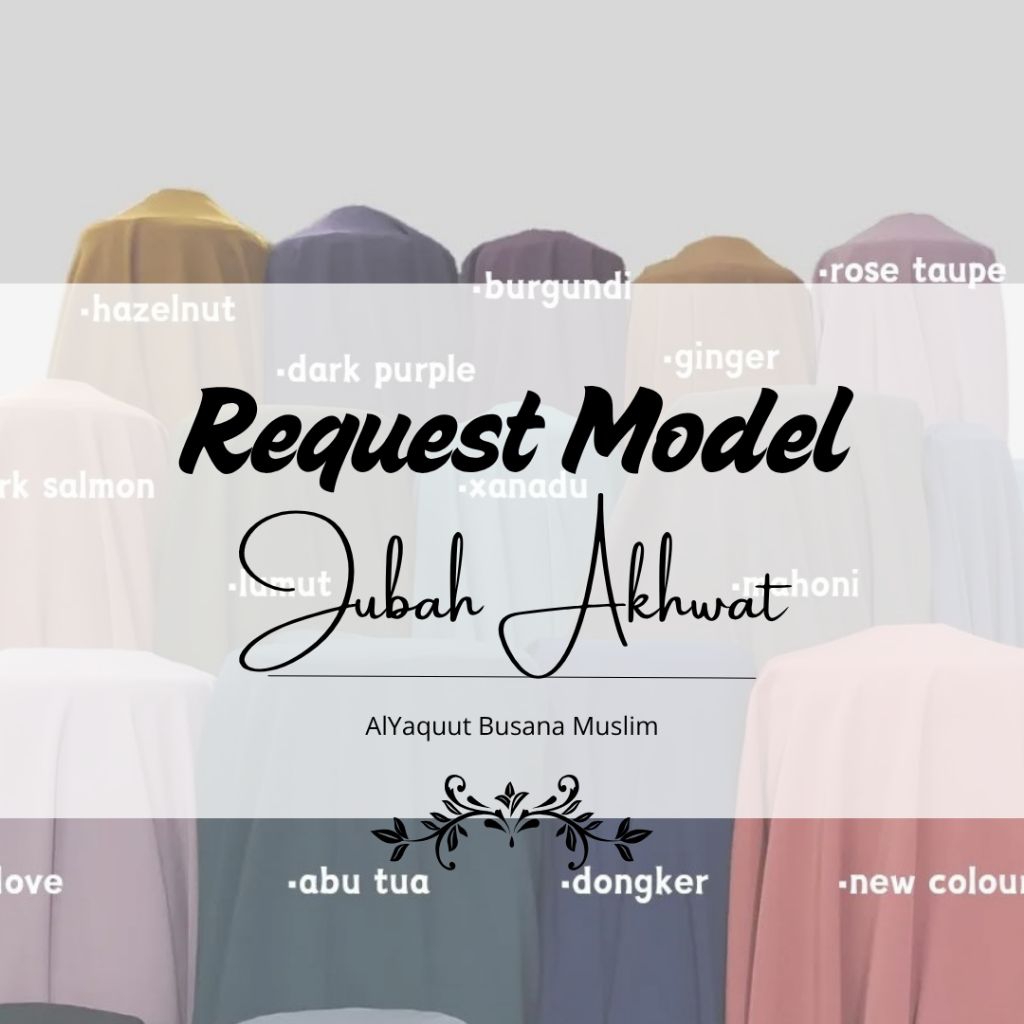 Jubah Gamis Akhwat Perempuan Request Model Jetblack Bonanza Fortaleza | Custom Jubah Gamis Akhwat Sy