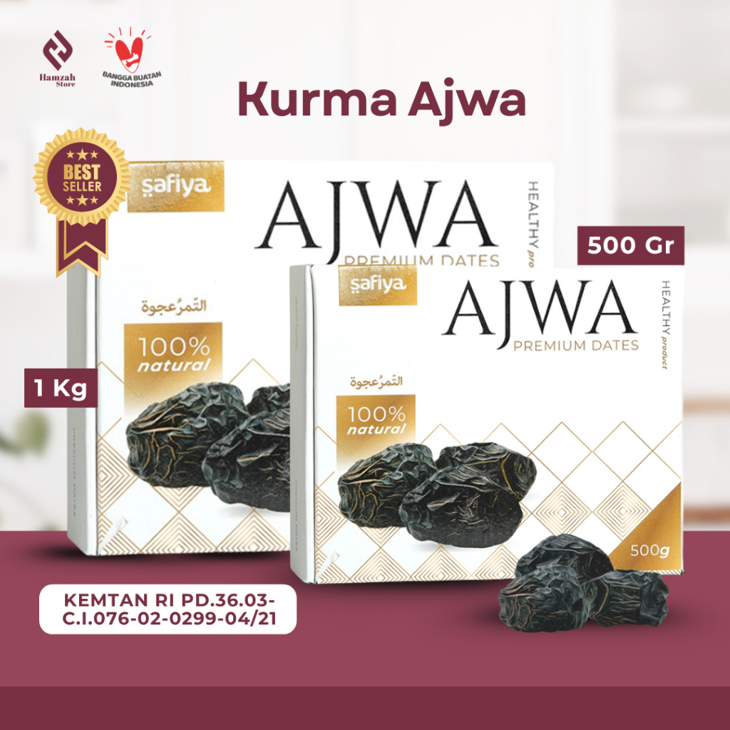

Kurma Ajwa 1Kg Premium Quality | Kurma Nabi Oleh Oleh Haji Umroh Original Safiya