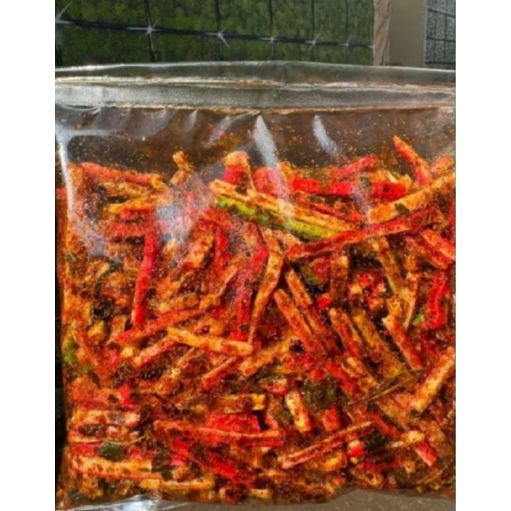 

Jaat Beton Pedas Daun Jeruk 1kg/Krupuk Jaat Beton Pedas Daun Jeruk 1kg