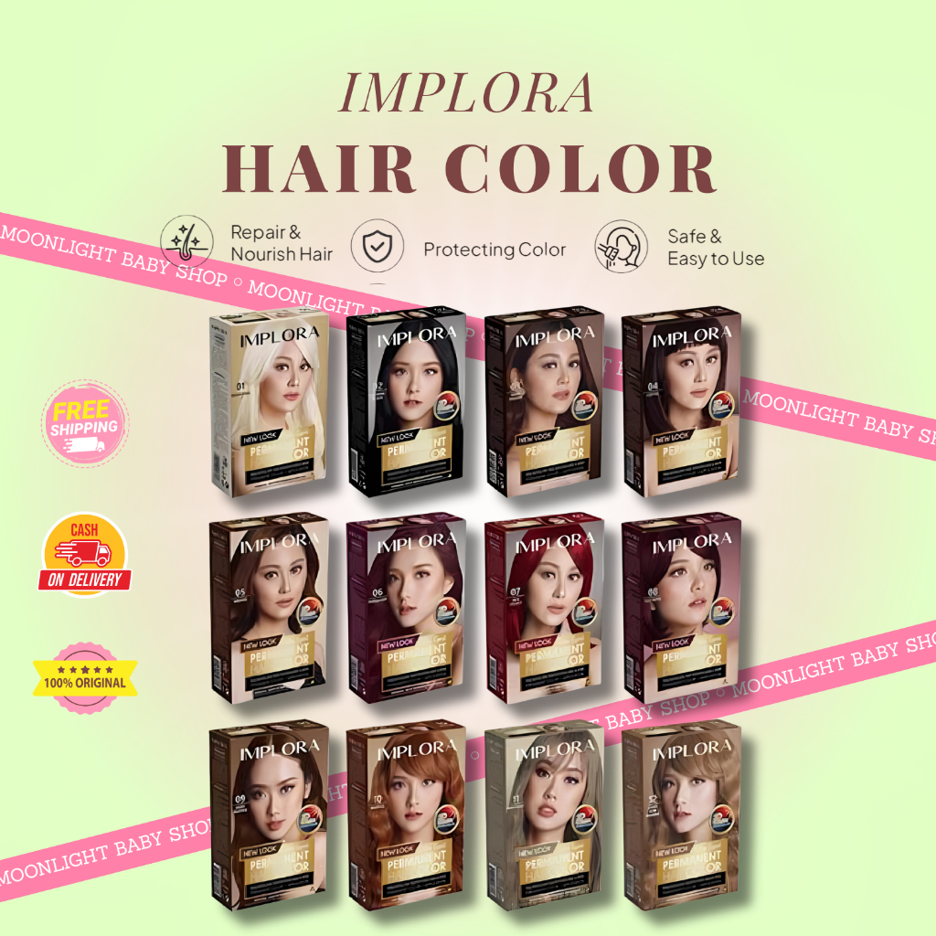Implora New Permanent Hair Color Semir Rambut BPOM