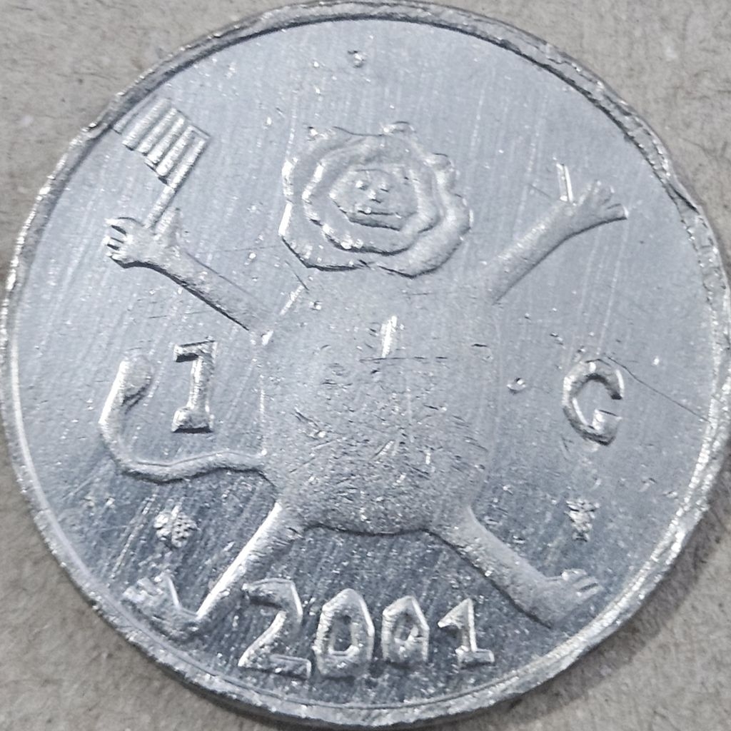 Super Murah Koin Asing negara Belanda Netherland 1 Gulden royal duck 2001 kondisi utuh dijamin origi