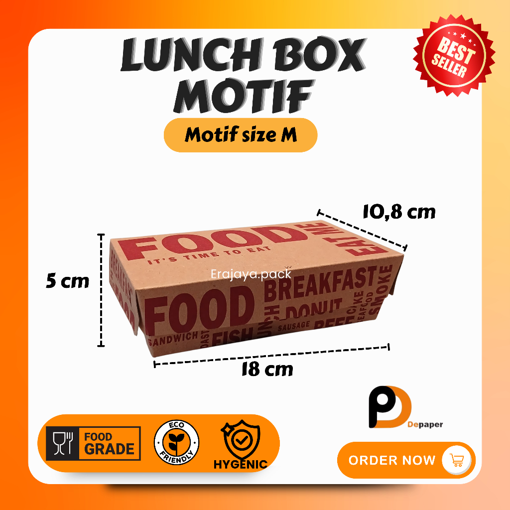 

[Min 25pcs] Lunch Box Motif Merah /Uk m Laminasi Printing Kardus Makanan Dus Nasi