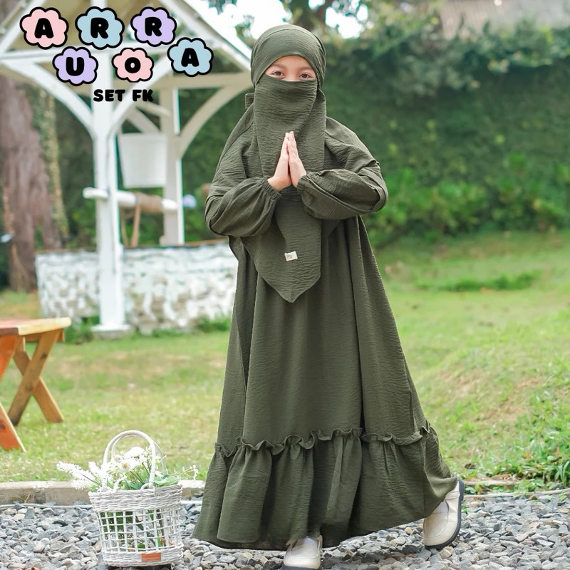 Hot Product Sy- Gamis Anak Perempuan / Set Gamis Anak Aurora M L Xl Xxl / Gamis Anak Perempuan