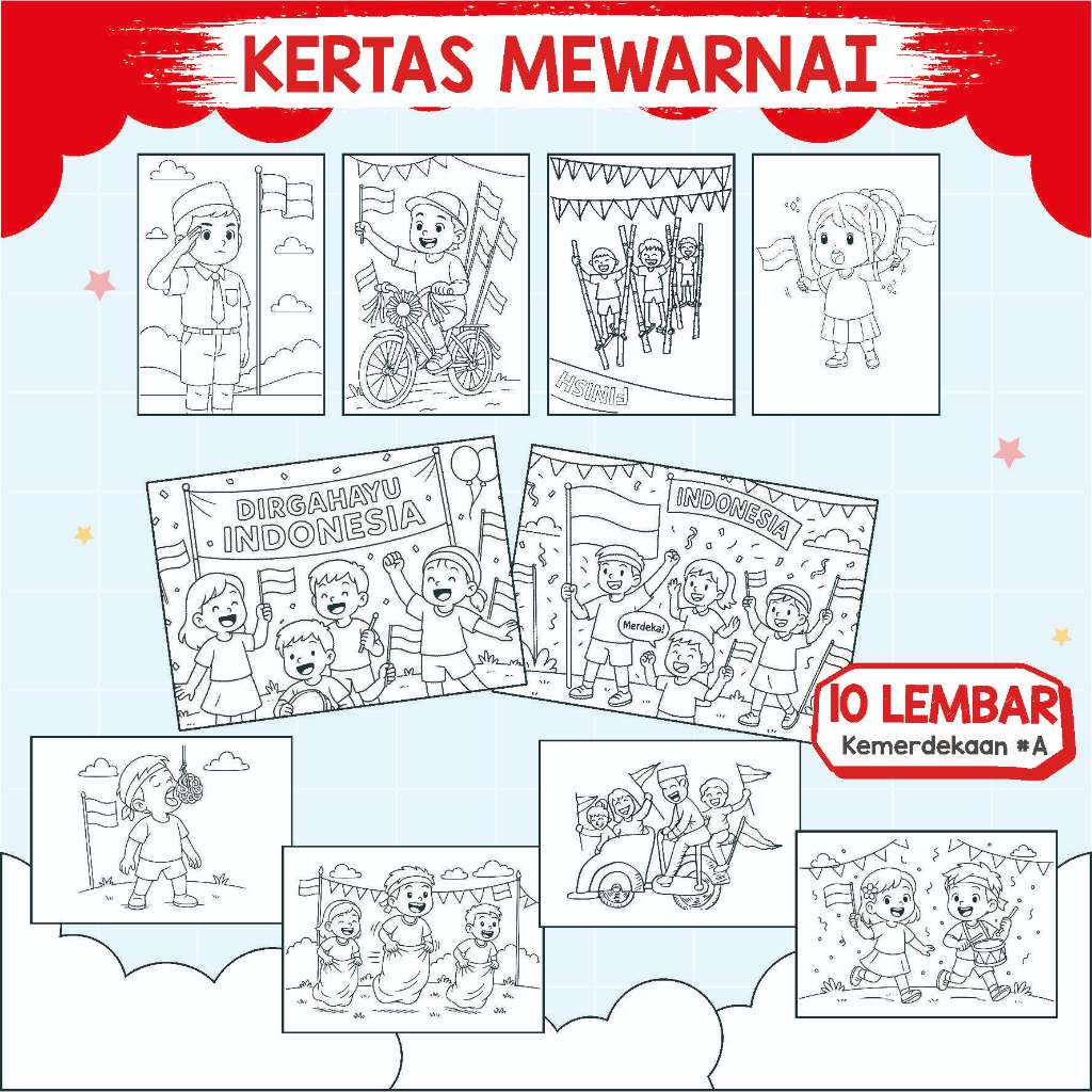 

Kertas10pcs lembar A5 mewarnai coloring worksheet