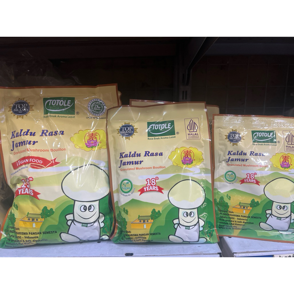 

totole kaldu rasa jamu vegan dan halal