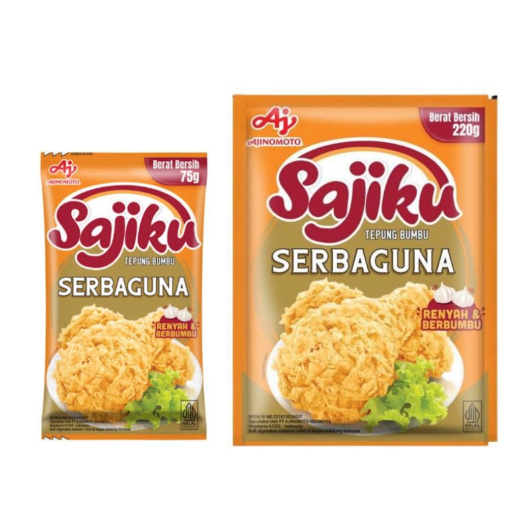 

Sajiku Tepung Bumbu Serbaguna 75 gram dan 220 gram