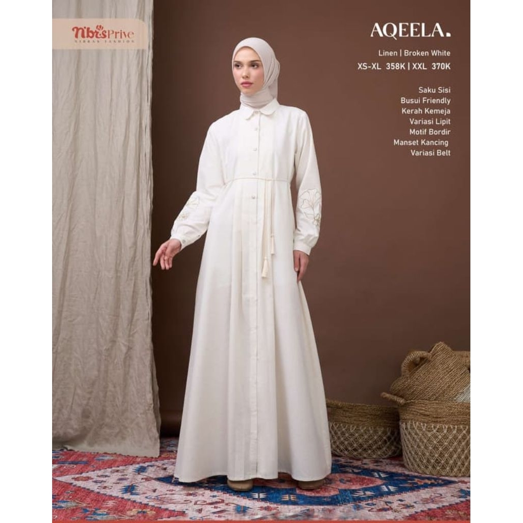 GAMIS NIBRAS PUTIH AQEELA