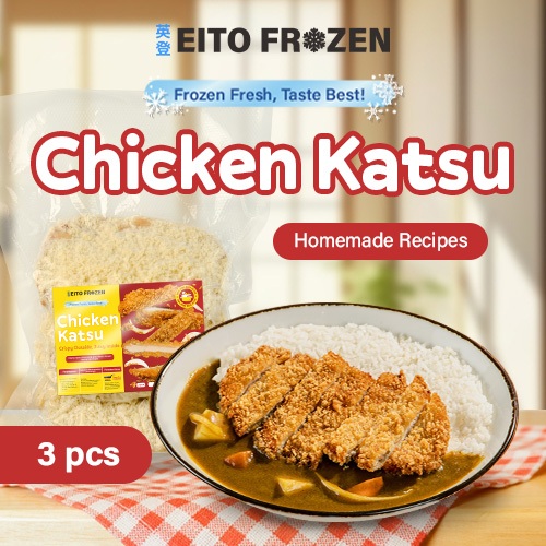 

EITO Frozen Chicken Cutlet Katsu - Daging Ayam Balut Tepung Roti Renyah 3 pcs