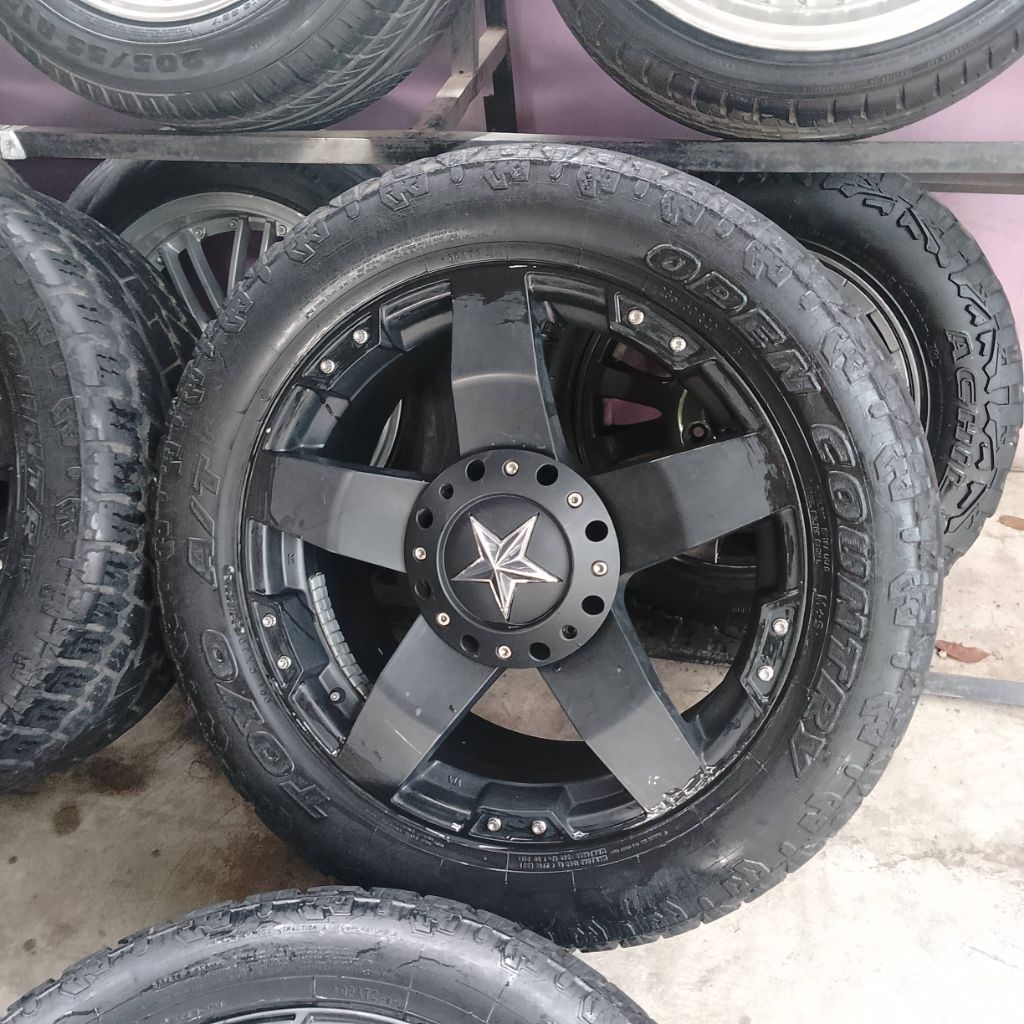 Velg Rock Star R20 hole 6 Pcd 139 Untuk Mobil Pajero, Fortuner, Hilux, Dll
