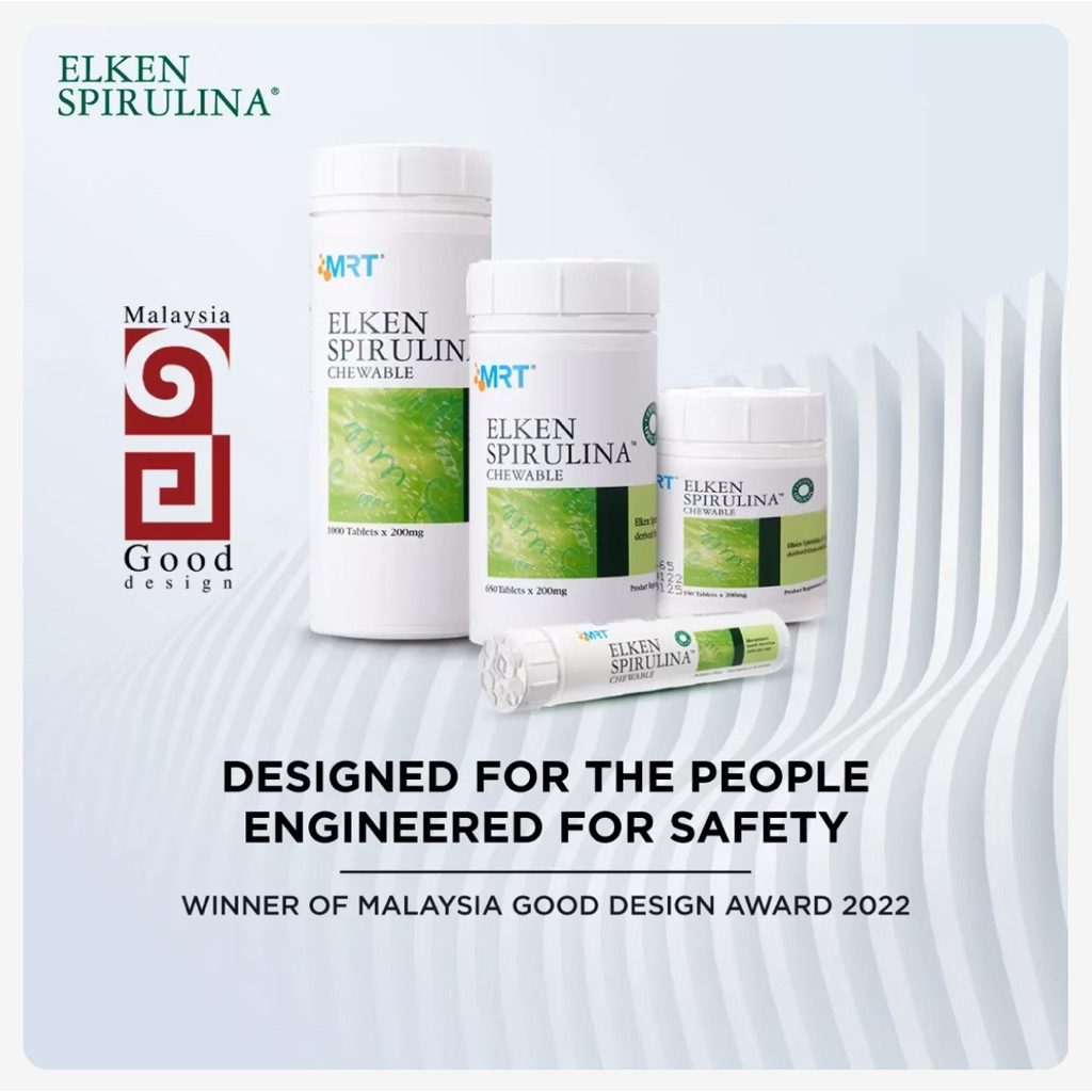 Elken Spirulina 100 Tablet Original Malaysia
