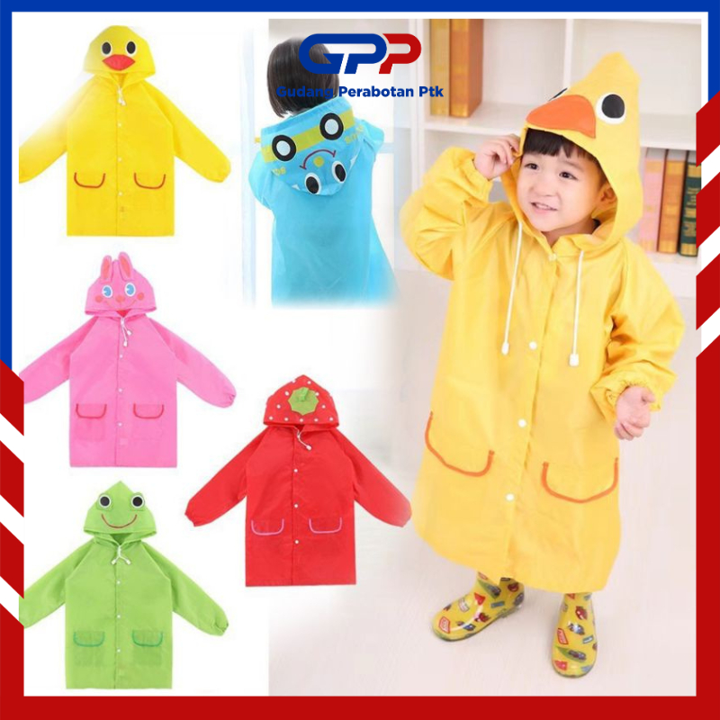 [GPP] Jas Hujan Anak Karakter Hoodie Jas Hujan Bayi Balita Usia 2 - 5 Tahun