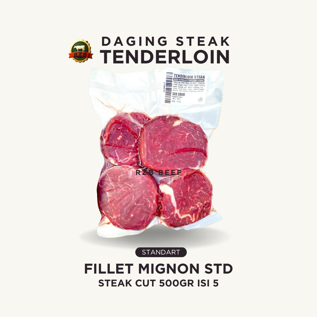 

DAGING HAS / TENDERLOIN STEAK POTONG 500GR - FILLET MIGNON