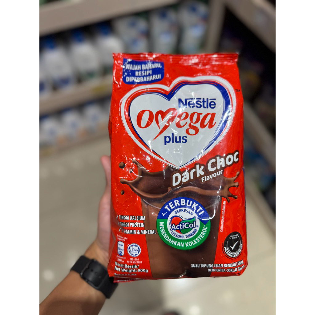 

nestle omega plus susu dark chocolate 900g / 550g