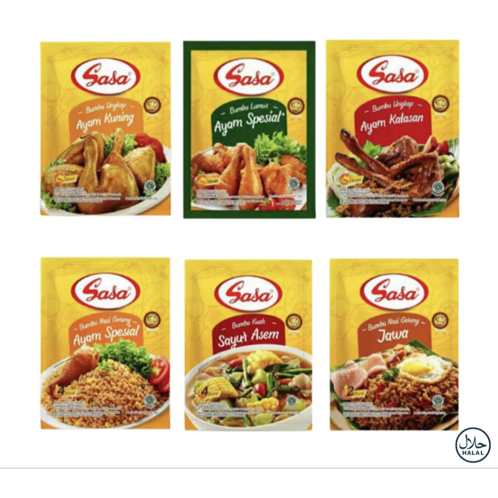 

BUMBU RACIK SASA /BUMBU MASAK BERBAGAI MACAM VARIAN UNGKEP NASI GORENG, LUMUR, SOP DLL