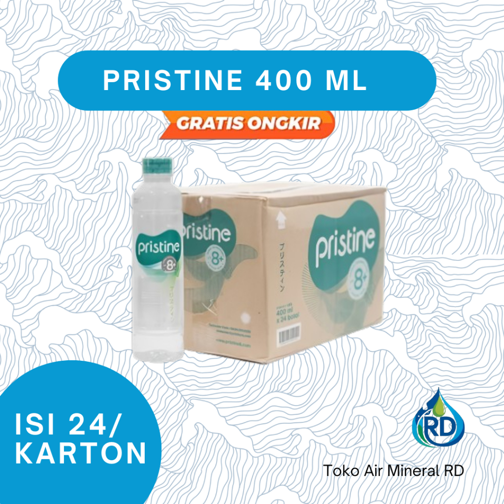 

RD - PRISTINE Botol 400 ML 1 Dus - Isi 24 x 400 ML - Air Minum Mineral Botol