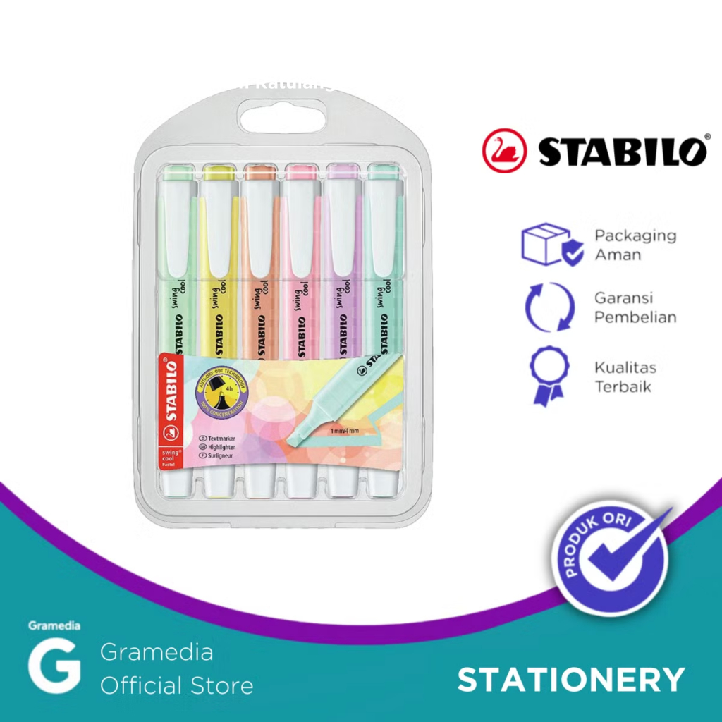 

Gramedia Manado-Stabilo Swing Cool Pastel Wallet Set 6