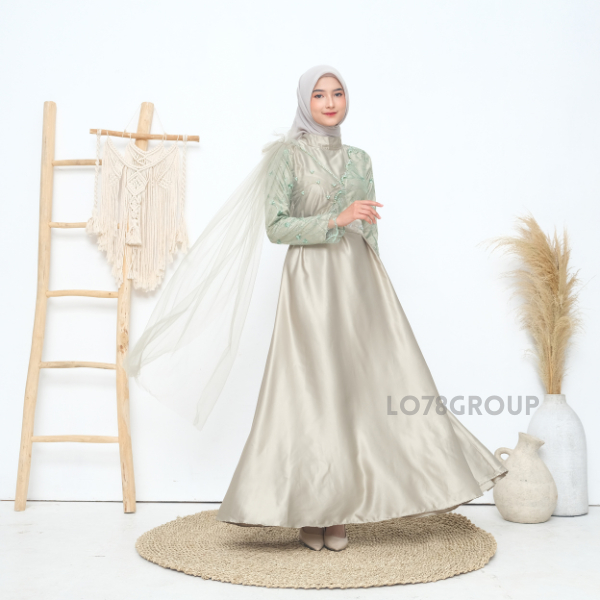 Ada Jumbo Nikita Dress Kondangan Gamis Brokat Terbaru Maxy Dress Brukat Kekinian Gamis Outfit Wanita