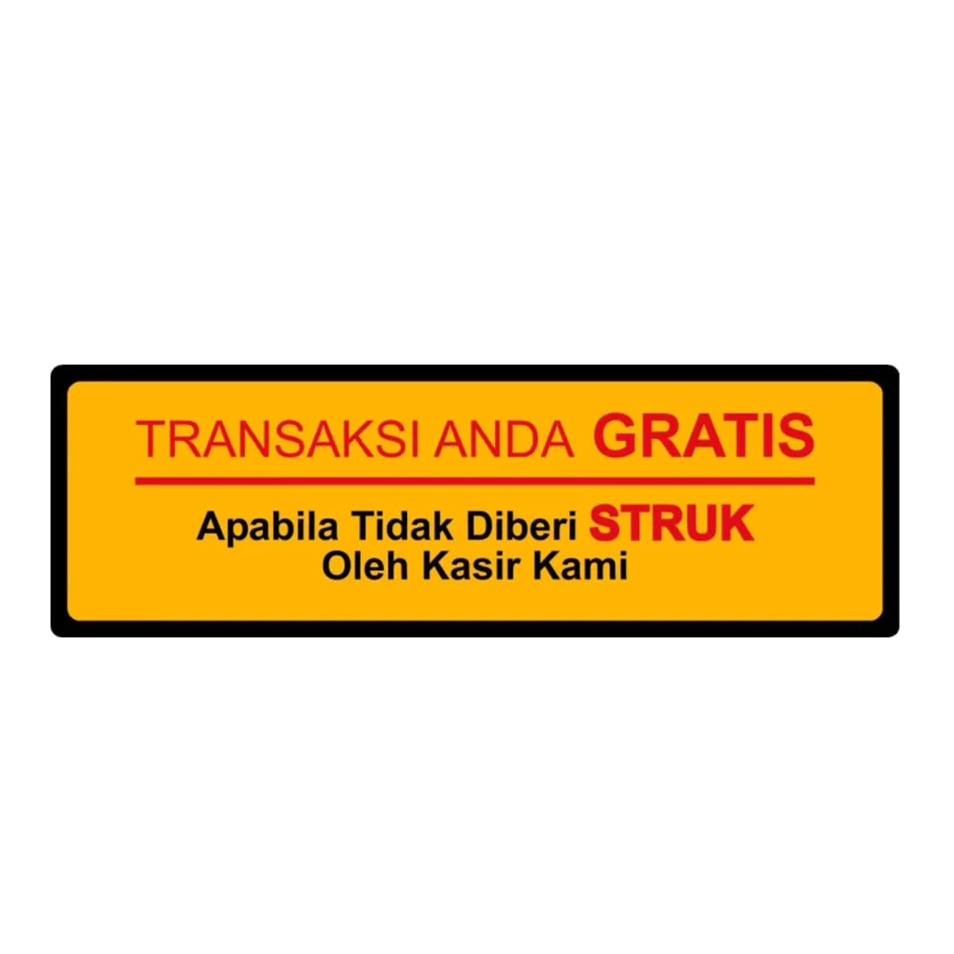 

STIKER GRATIS TANPA STRUK uk 5x15 cm BAHAN VYNIL ANTI AIR