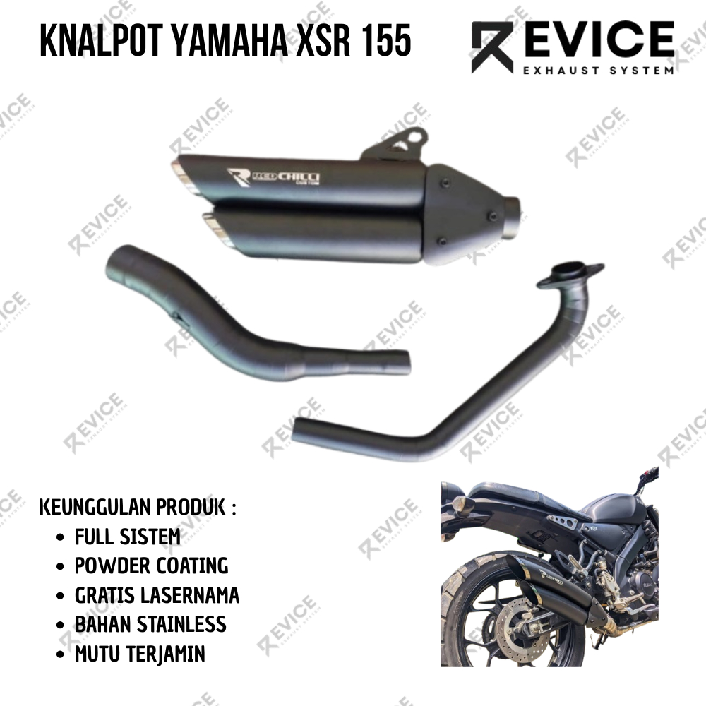 knalpot yamaha xsr 155 full sistem - knalpot yamaha xsr 155 custom double hole