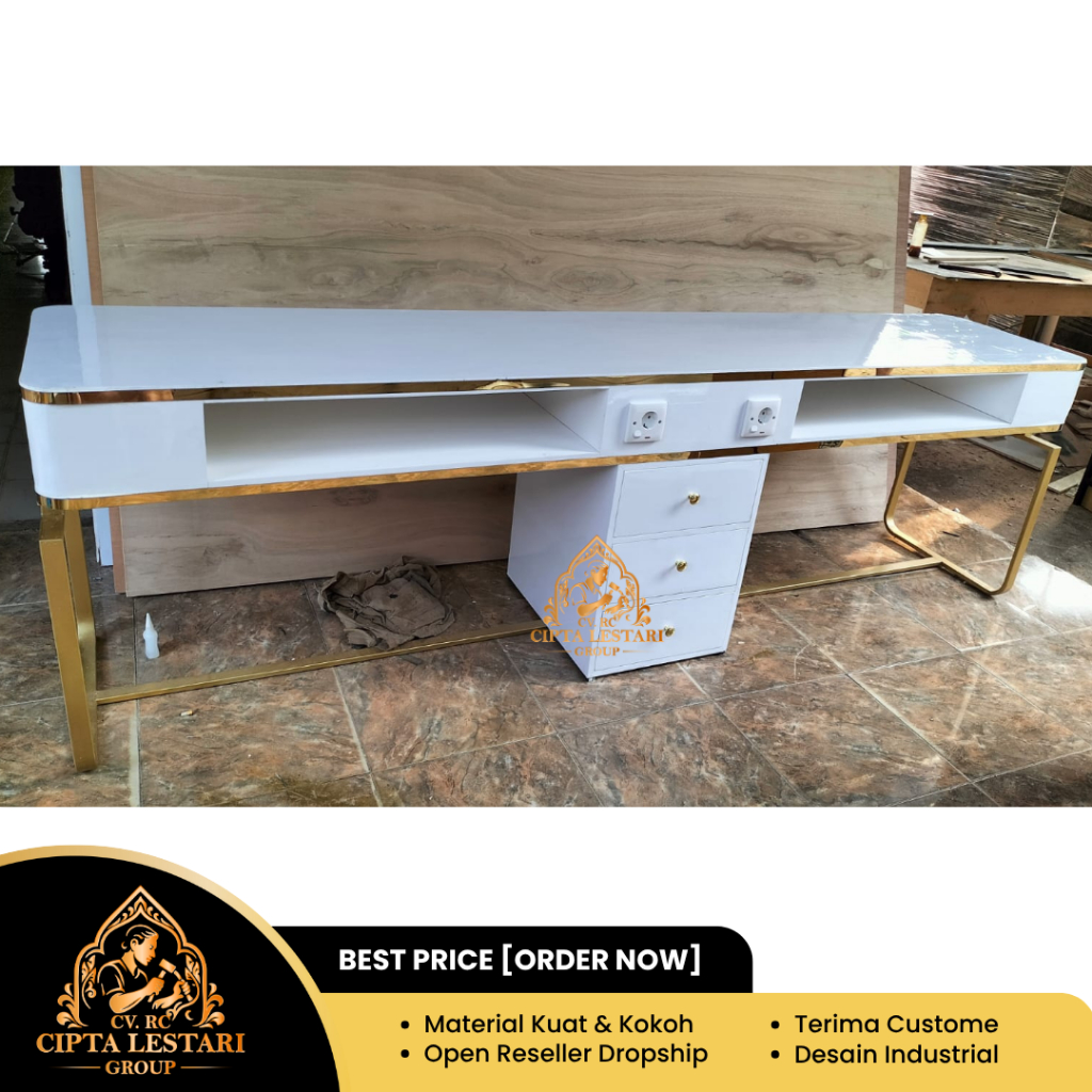 Meja Panjang Nail ArtIMeja Salon Nail ArtIMeja Panjang Salon