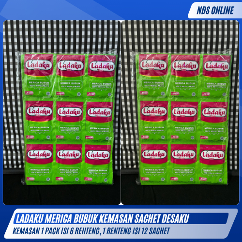 

Ladaku Merica Bubuk Desaku Sachet – Bumbu Dapur Praktis & Ekonomis | 1 Pack Isi 72 Sachet