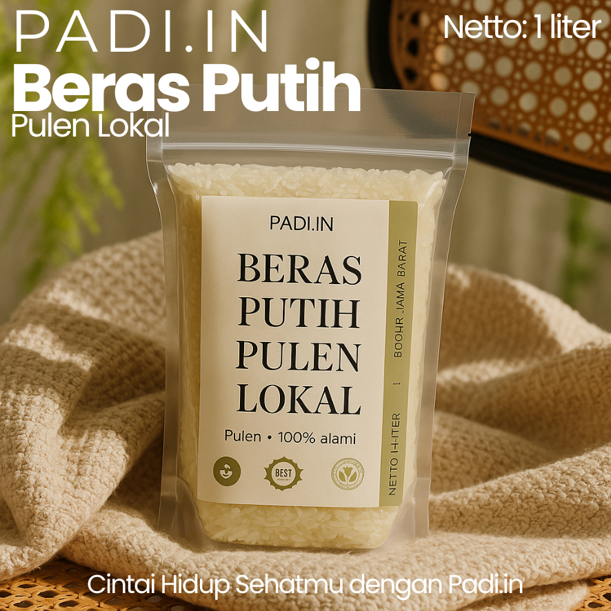 

Beras Pulen Petani Lokal 1 Liter - Kualitas Premium, Lembut dan Wangi